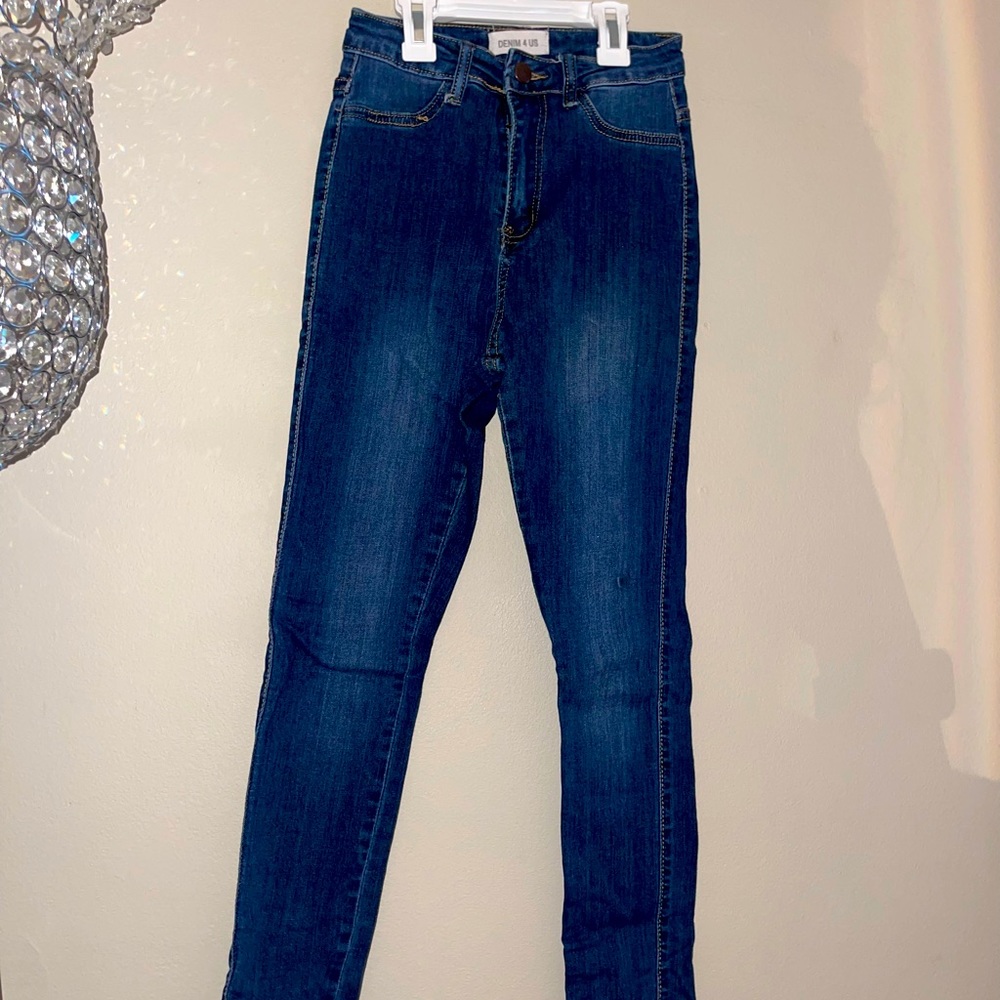 Denim 4 US, high rise Skinny Jeans, size 3